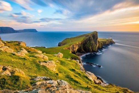 Neist,Point,Lighthouse,On,The,Isle,Of,Skye,Bathed,In
